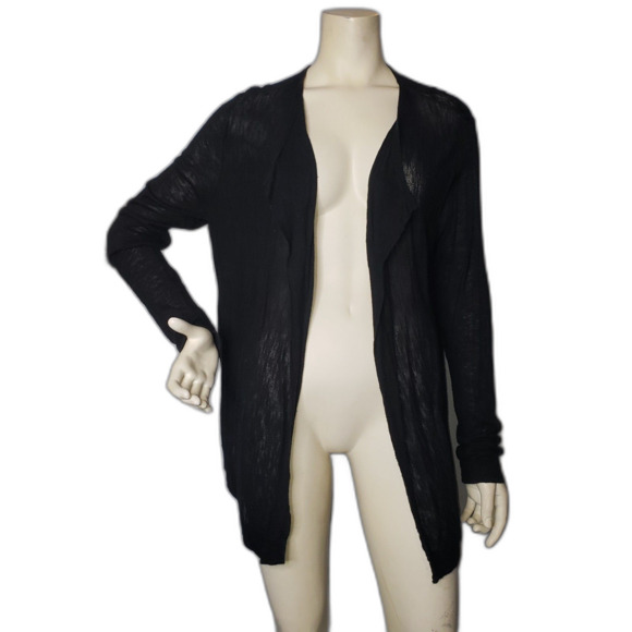 THE LOFT Open Front Black Cardigan Sweater Womens Size XL - Picture 1 of 6